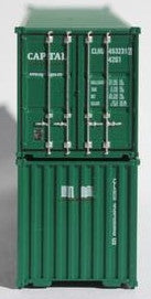 Jacksonville Terminal Company N 405335 40' Standard Height 8'6 Corrugated Side Containers CAPITAL CLHU - 2-Pack