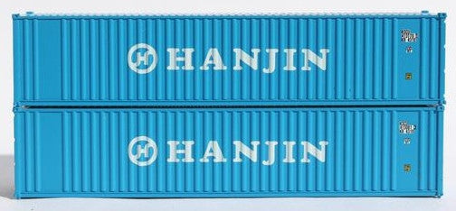 Jacksonville Terminal Company N 405520 40' Standard Height 8'6 Corrugated Side Containers HANJIN 2-Pack