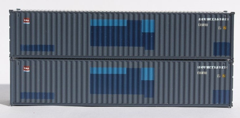 Jacksonville Terminal Company N 405328 40' Standard Height 8'6 Corrugated Side Containers TAL NYK PATCH Multiple Patches 2-Pack