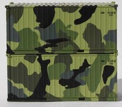 Jacksonville Terminal Company N 205389 20' Standard Height containers APMU CAMO 'A', MILITARY SERIES 2 pack