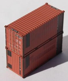 Jacksonville Terminal Company N 205458 20' Standard Height containers US ARMY PATCHED USAU BROWN PATCH 'A', MILITARY SERIES 2 pack