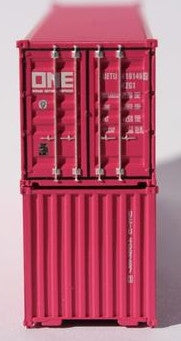 Jacksonville Terminal Company N 405337 40' Standard Height 8'6 Corrugated Side Containers OCEAN NETWORK EXPRESS - ONE Magenta Set #4 - 2-Pack