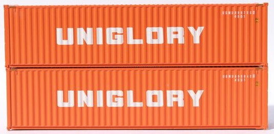 Jacksonville Terminal Company N 405159 40' High Cube Corrugated Side Containers UNIGLORY 2 pack