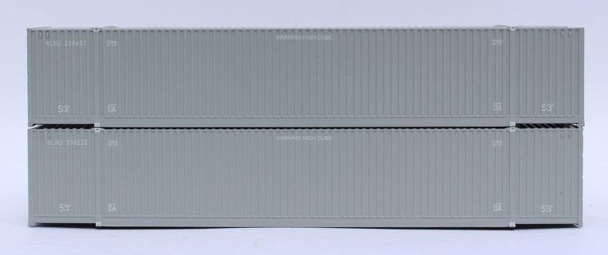 Jacksonville Terminal Company N 537012 53' High Cube Corrugated Side Containers MILESTONE 2-Pack