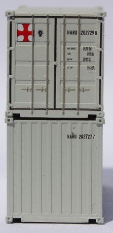 Jacksonville Terminal Company N 205434 20' Standard Height Corrugated Side Containers Harrison Line HARU 2-Pack