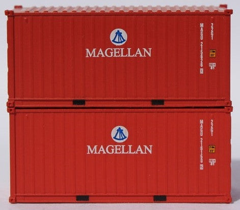 Jacksonville Terminal Company N 205383 20' Standard Height Corrugated Side Containers Magellen MAGU 2-Pack