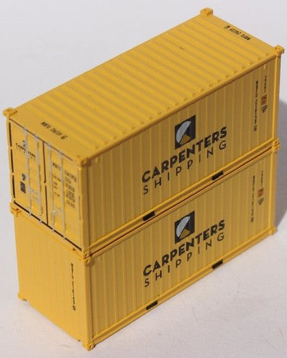 Jacksonville Terminal Company N 205429 20' Standard Height Corrugated Side Containers CARPENTERS SHIPPING MBFU 2-Pack