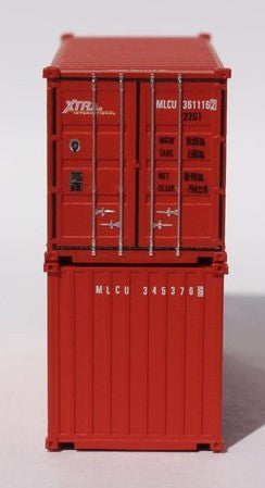 Jacksonville Terminal Company N 205372 20' Standard Height Container XTRA International 'MLCU Matson lease' 2-Pack