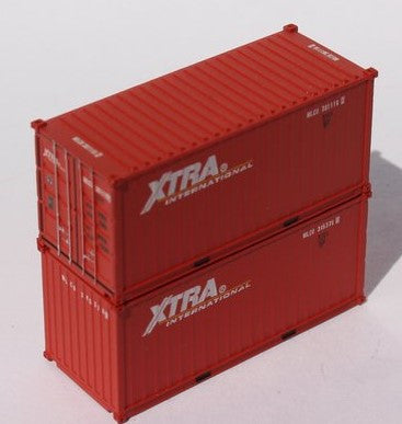 Jacksonville Terminal Company N 205372 20' Standard Height Container XTRA International 'MLCU Matson lease' 2-Pack