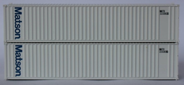 Jacksonville Terminal Company N 405523 40' Standard Height 8'6 Wave Corrugated Containers Matson MATU 2-Pack