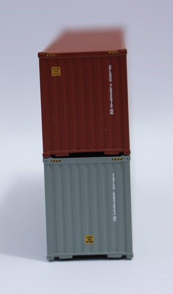 Jacksonville Terminal Company N 405804 40' High Cube Container Mixed Pack GOLD and MOL 2-Pack