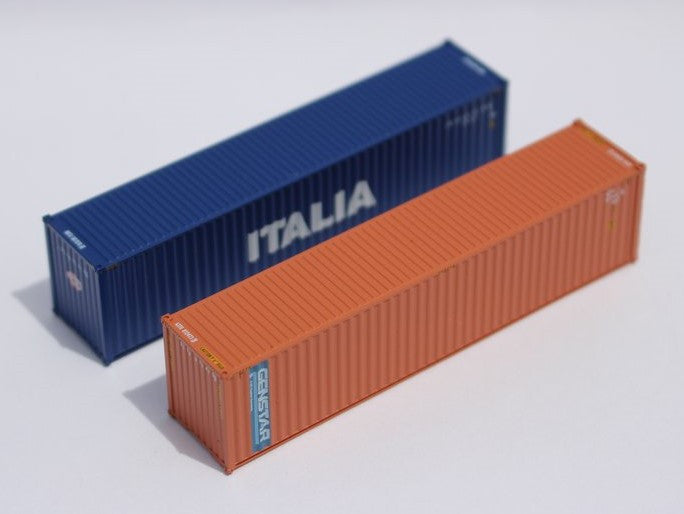 Jacksonville Terminal Company N 405807 40' High Cube Container Mixed Pack ITALIA and GENSTAR 2-Pack