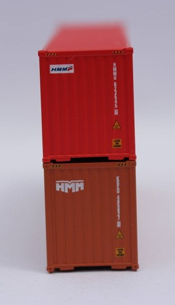 Jacksonville Terminal Company N 405805 40' High Cube Container Mixed Pack HMM 2-Pack