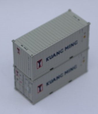 Jacksonville Terminal Company N 205436 20' Standard Height Corrugated Side Containers KUANG MING 2-Pack