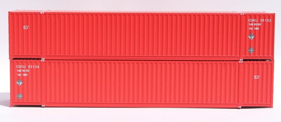 Jacksonville Terminal Company N 535049 53' High Cube Container CANADIAN TIRE 'Red Box Scheme' 2-Pack