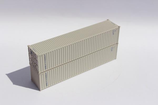Jacksonville Terminal Company N 405347 40' Standard Height 8'6 corrugated side steel container FARRELL LINES FRLU 2-Pack