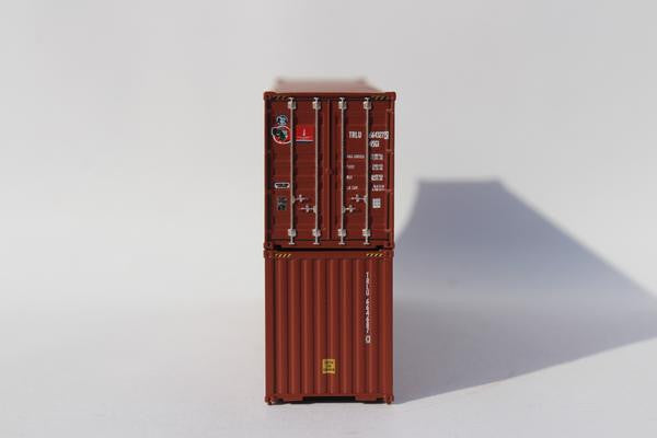 Jacksonville Terminal Company N 405143 40' High Cube Corrugated Side Containers MOL 'Brown container' TRLU 2-pack