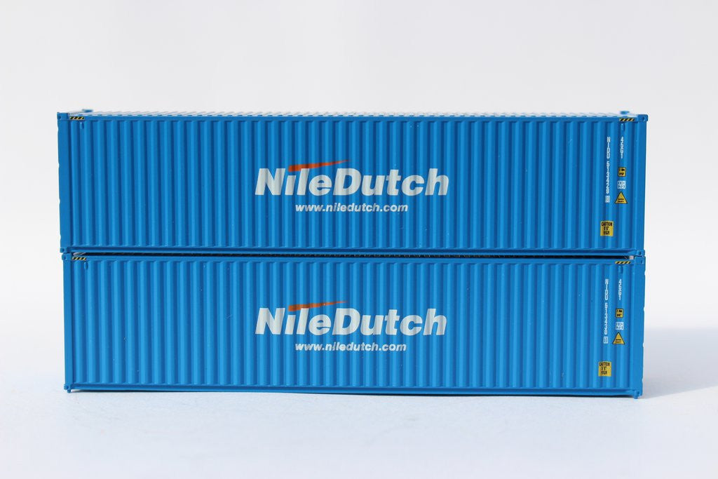 Jacksonville Terminal Company N 405060 40' High Cube Corrugated Side Containers NileDutch NIDU 2-pack