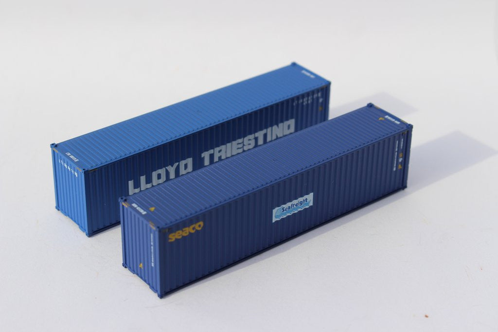 Jacksonville Terminal Company N 405812 40' High Cube Corrugated Side Containers SEACO SeaFreight & Llyod Triestino MIX PACK 2-pack