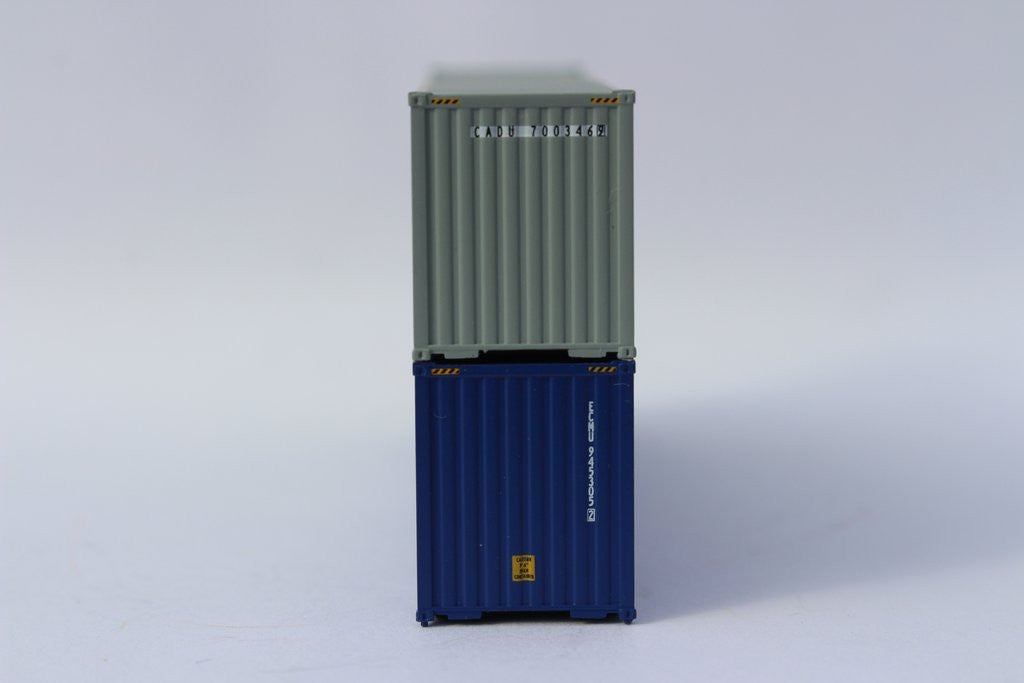 Jacksonville Terminal Company N 405801 40' High Cube Corrugated Side Containers CCL & CMA CGM MIX PACK 2-pack