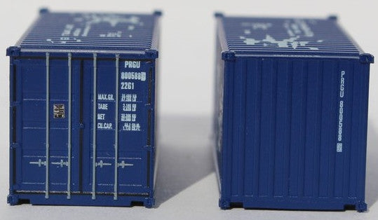 Jacksonville Terminal Company N 205448 20' Standard Height Corrugated Side Container CMA CGM 'Lady Liberty' Transport Container - SINGLE CONTAINER