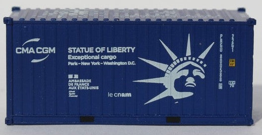 Jacksonville Terminal Company N 205448 20' Standard Height Corrugated Side Container CMA CGM 'Lady Liberty' Transport Container - SINGLE CONTAINER