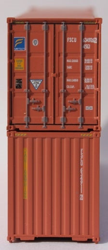 Jacksonville Terminal Company N 405188 40' High Cube Corrugated Side Containers Florens 'vertical Logo' 2-pack