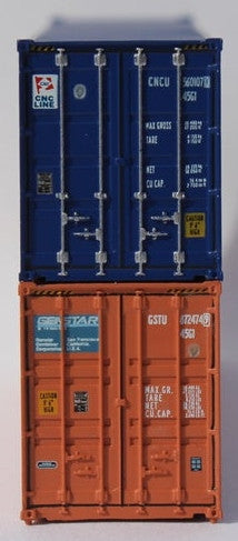 Jacksonville Terminal Company N 405802 40' High Cube Corrugated Side Containers CNC LINE & Genstar 'Mix Pack' 2-pack