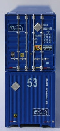 Jacksonville Terminal Company N 537020 53' High Cube Corrugated Side Containers APL Logistics 4VI Container Set #1 2-Pack