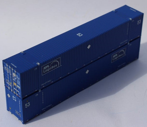Jacksonville Terminal Company N 537020 53' High Cube Corrugated Side Containers APL Logistics 4VI Container Set #1 2-Pack