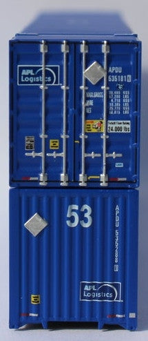 Jacksonville Terminal Company N 537070 53' High Cube Corrugated Side Containers APL Logistics 4VI Container Set #2 2-Pack