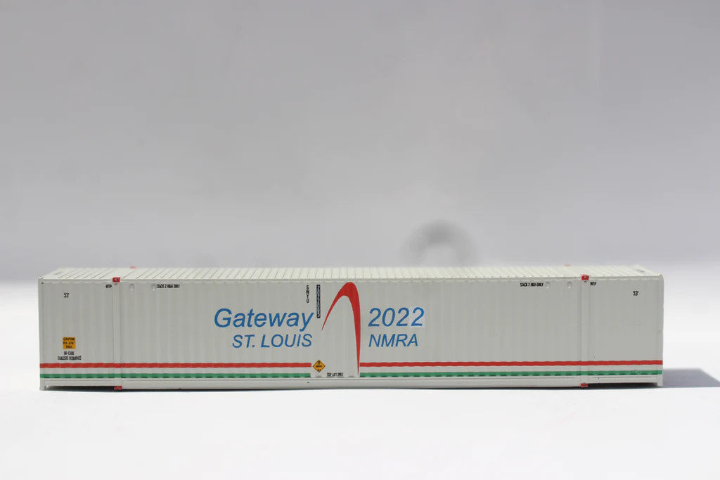 Jacksonville Terminal Company N 535037 53' High Cube Corrugated Side Container GATEWAY 2022 NMRA Commemorative 'Patch from 2020' - Single Container