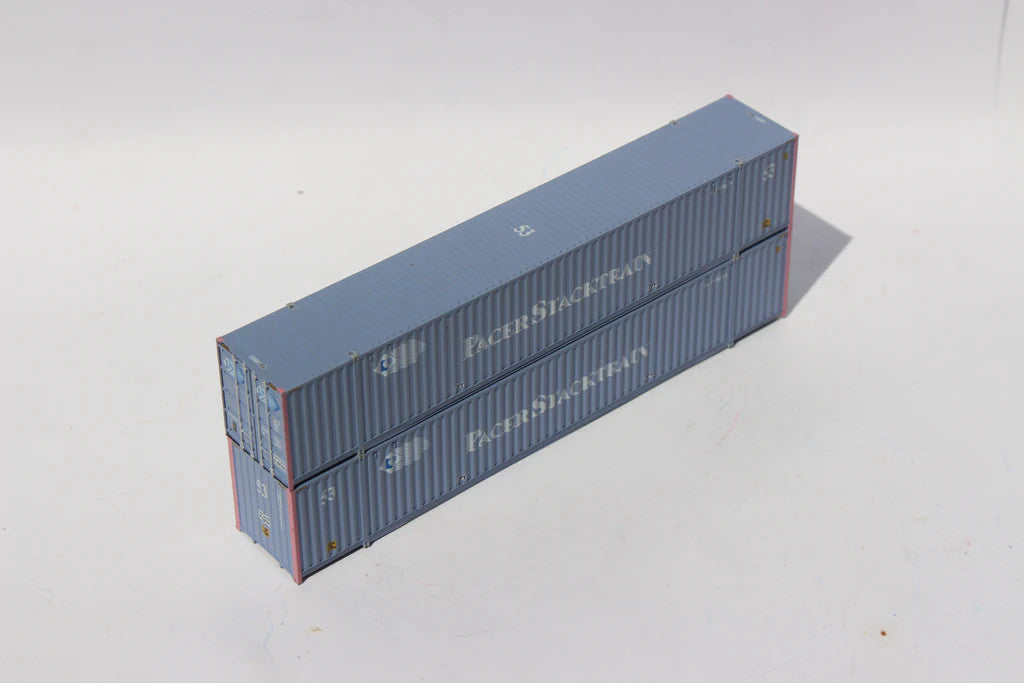 Jacksonville Terminal Company N 535054 53' High Cube Corrugated Side Containers PACER STACKTRAIN 'patch faded' PTSU 2-Pack