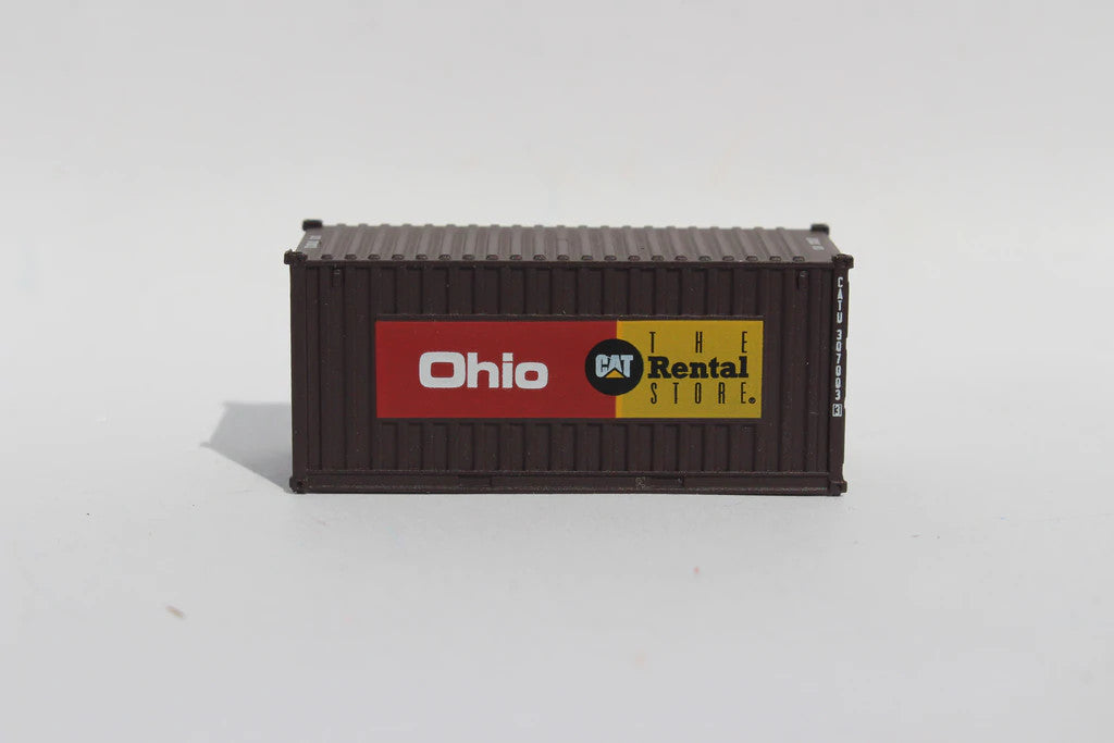 Jacksonville Terminal Company N 205013 20' Standard Height Corrugated Side Containers Cat Rental Store 'Ohio' 2-Pack