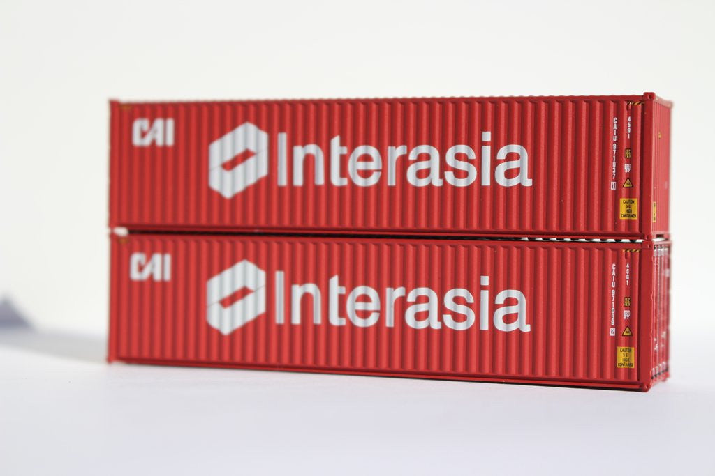 Jacksonville Terminal Company N 405007 40' High Cube Container CAI - INTERASIA Brown Lease Scheme 2-Pack