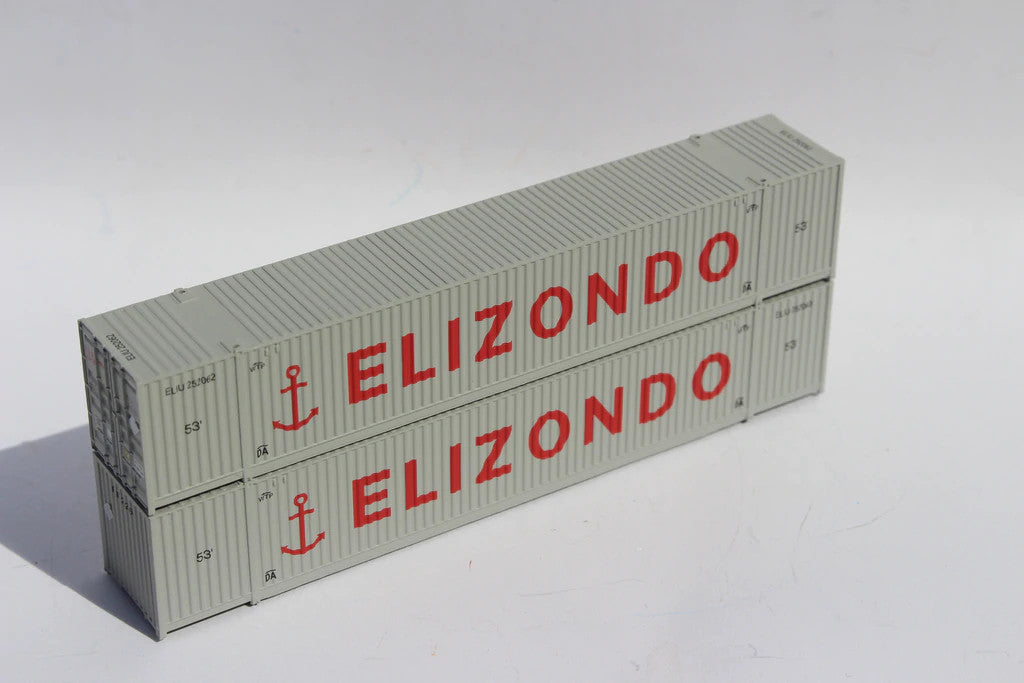 Jacksonville Terminal Company N 537058 53' High Cube Corrugated Side Containers Elizondo Line 2-Pack