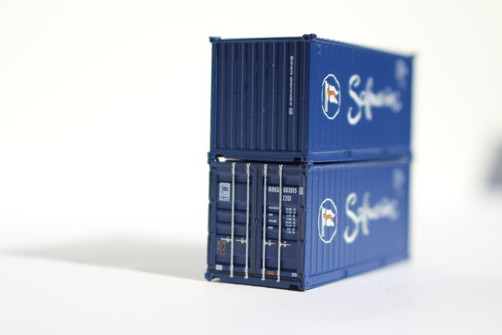 Jacksonville Terminal Company N 205304 20' Standard Height Container SAFMARINE 2-Pack