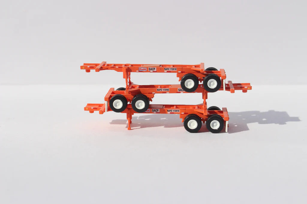 Jacksonville Terminal Company N 122003 20' CHASSIS South Atlantic Consolidated Pool 3-Pack