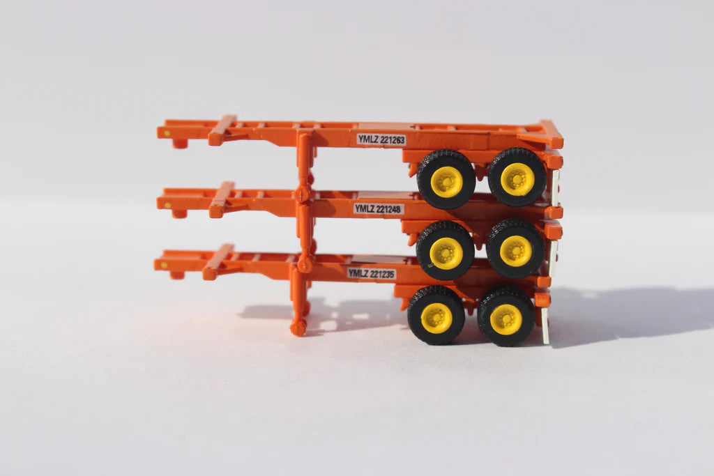 Jacksonville Terminal Company N 122001 20' CHASSIS Yang Ming 3-Pack