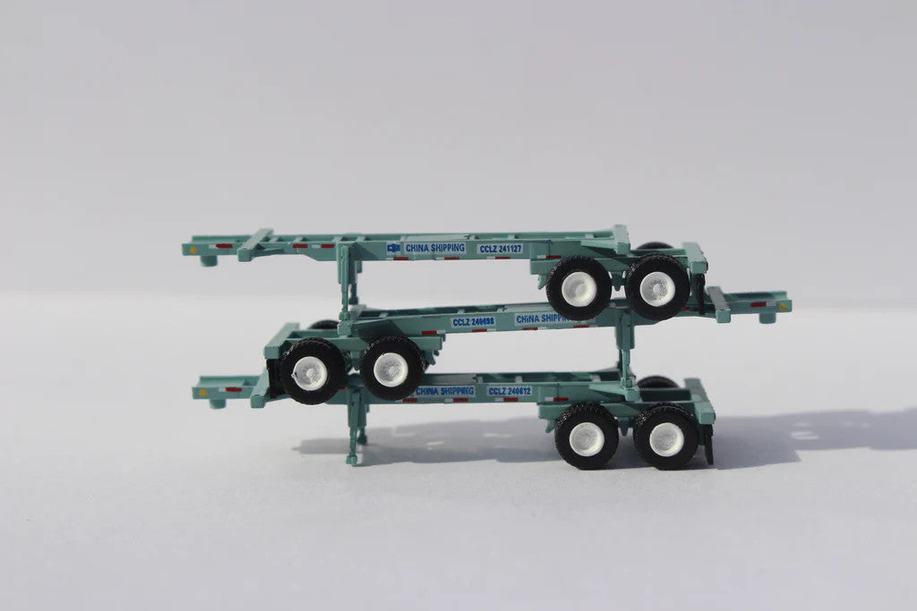 Jacksonville Terminal Company N 122002 20' CHASSIS China Shipping 3-Pack