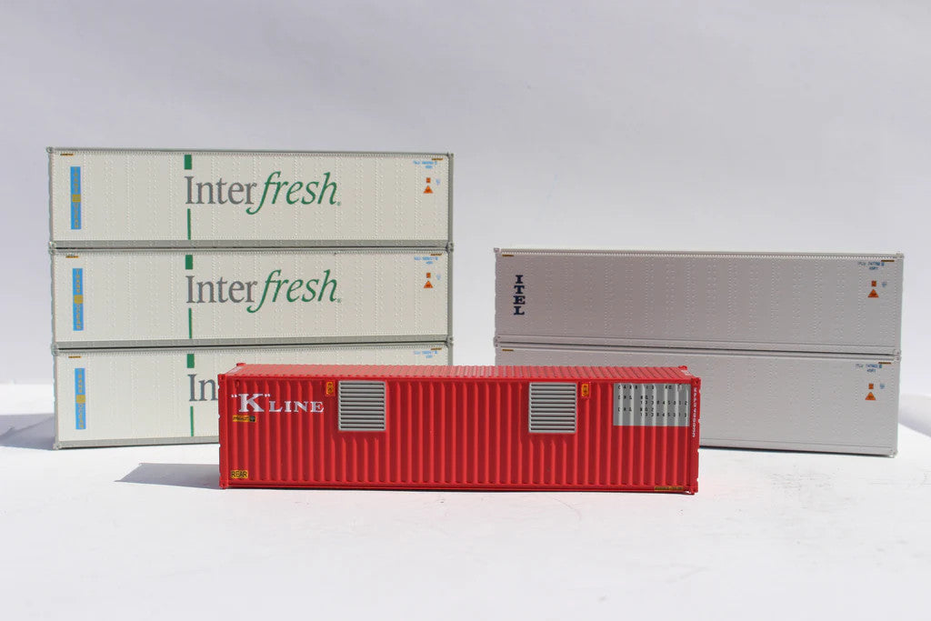 Jacksonville Terminal Company N 406514 Interfresh and ITEL scheme 40' High Cube Reefer Set 6-Pack