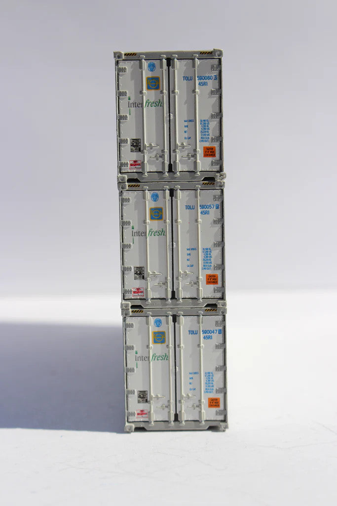 Jacksonville Terminal Company N 406514 Interfresh and ITEL scheme 40' High Cube Reefer Set 6-Pack