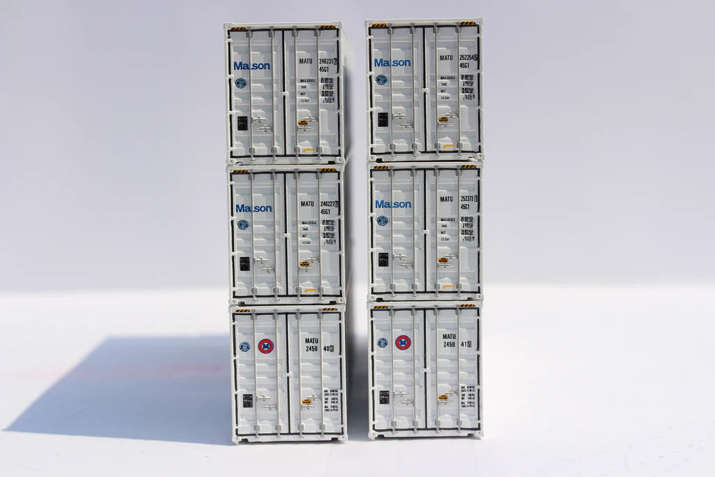Jacksonville Terminal Company N 405195 40' High Cube Corrugated-side Containers MATSON 'mixed scheme' - 6 Pack