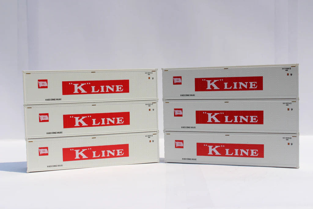 Jacksonville Terminal Company N 405619 40' High Cube Reefer Set K-Line - 6-Pack