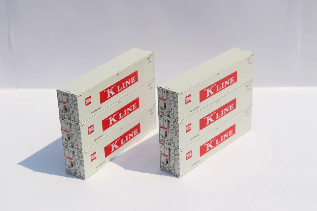 Jacksonville Terminal Company N 405619 40' High Cube Reefer Set K-Line - 6-Pack