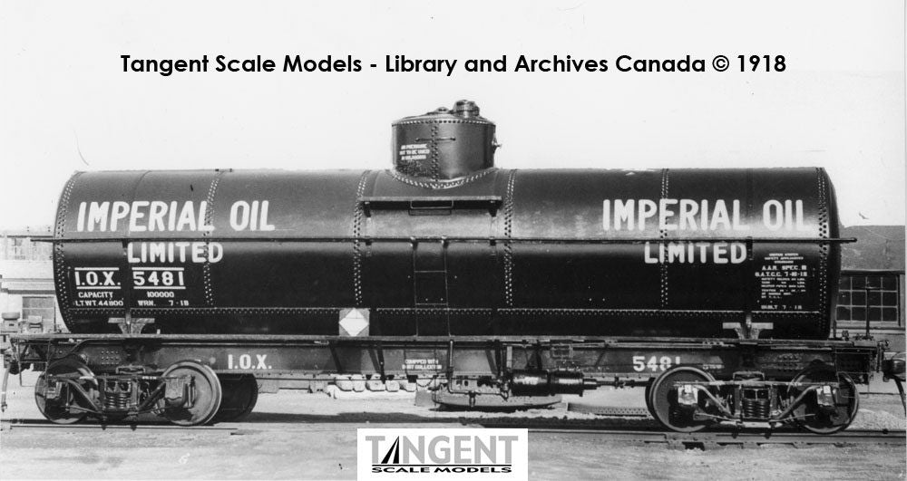 Tangent Scale Models HO 19070-02 General American 1917-design 10,000 Gallon Insulated Tank Car 'Imperial Oil Limited 1918+' IOX #5475