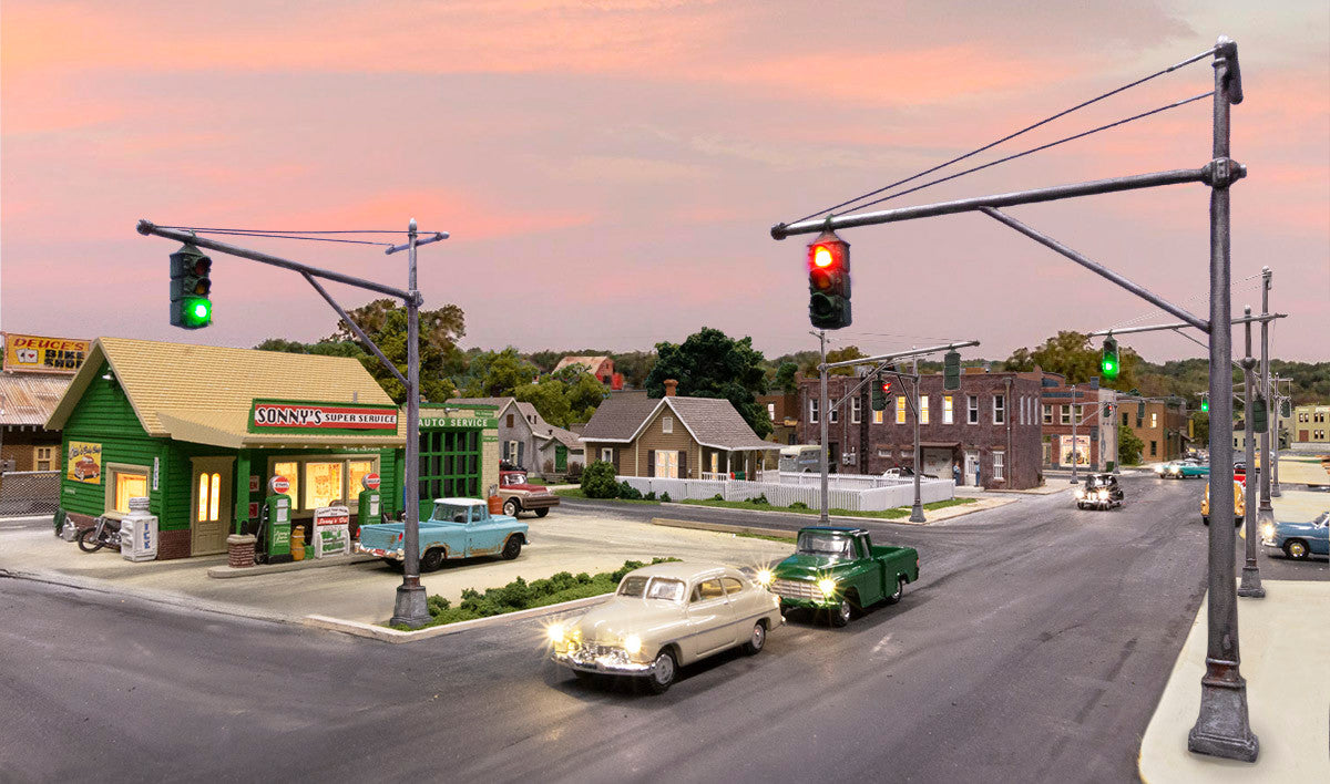 Woodland Scenics HO JP5653 Mast Arm Traffic Lights