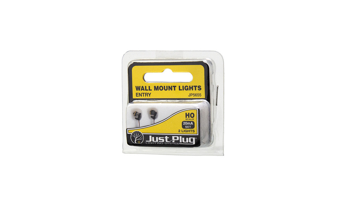 Woodland Scenics HO JP5655 Just Plug Lighting System - Entry Wall Mount Lights - 2 per package