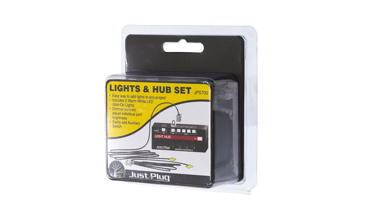 Woodland Scenics JP5700 Just Plug Lighting System - Lights & Hub Set