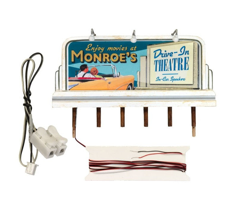 Woodland Scenics HO JP5794 Just Plug Billboards - Monroe's Drive-In